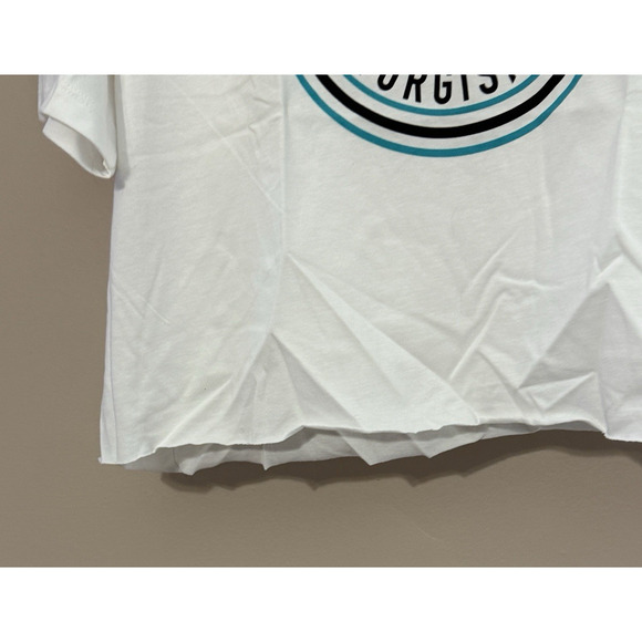 Dixxon Womens White Cropped T-Shirt Sturgis Ride Fast Size XL New - Picture 3 of 5